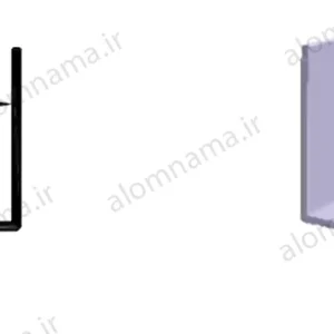 پاسار شیشه یو U آلومینیومی سایز 12×33
