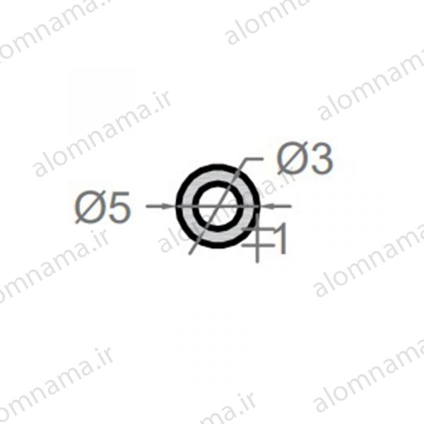 لوله آلومینیومی به قطر خارجی 5mm و ضخامت 1mm